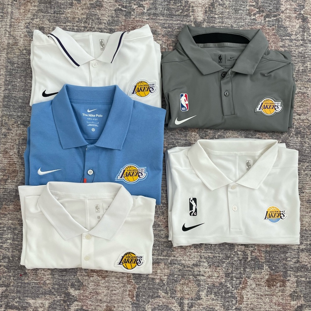 Los Angeles Lakers NBA Polo Shirt LOT OF 5 (Nike)